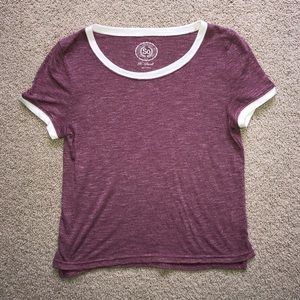 Mauve and white shirt